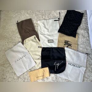 Designer dust bags Louis Vuitton Gucci Bottega Veneta Bally Zanotti